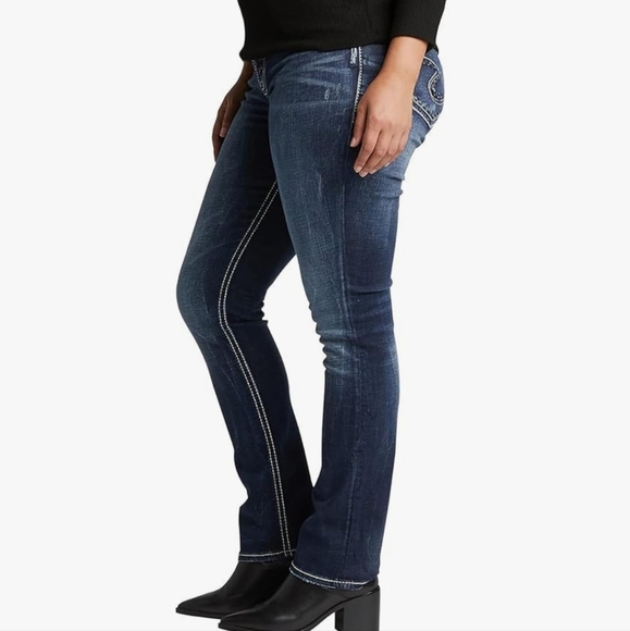 Silver Jeans Women's Dark Blue Boot Cut Jeans - Picture 1 of 7
